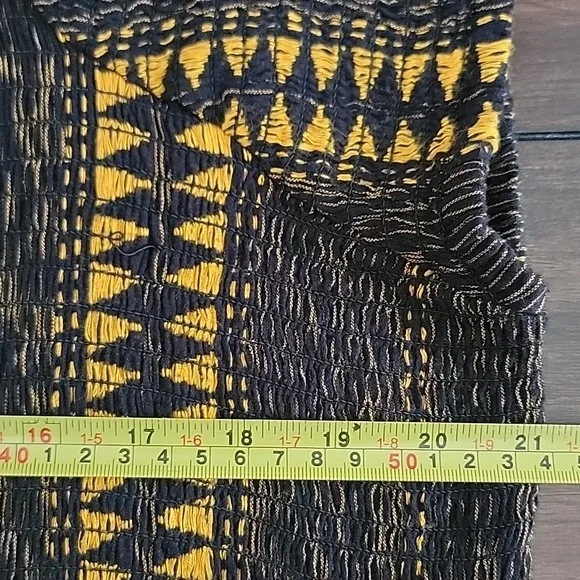 Ulla Popken Black & Yellow Embroidered Boho Cap Sleeve Maxi Dress 20/22 - Picture 8 of 11